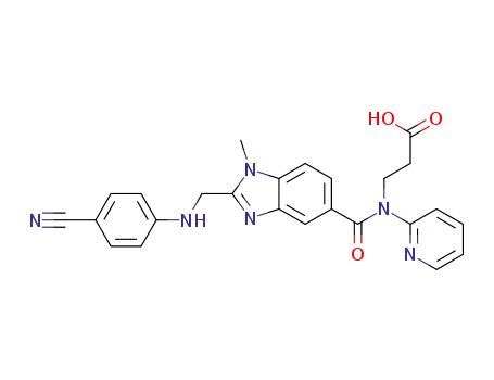 3-(2-(((4-cyanophenyl)amino)methyl)-1-methyl-N-(pyridin-2-yl)-1H-benzo[d]imidazole-5-carboxamido)propionic acid
