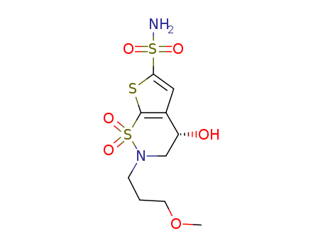 (S)-3,4-Dihydro-4-hydroxy-2-(3-methoxypropyl)-2H-thieno[3,2-e]-1,2-thiazine-6-sulfonamide 1,1-dioxide-China(154127-42-1)