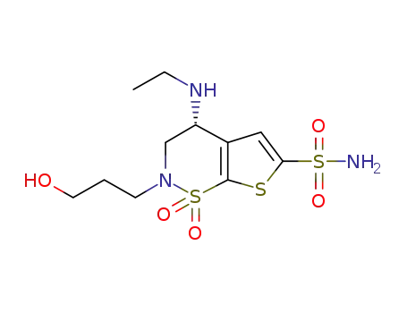 (R)-4-(ethylamino)-2-(3-hydroxypropyl)-3,4-dihydro-2H-thieno[3,2-e][1,2]thiazine-6-sulfonamide1,1-dioxide