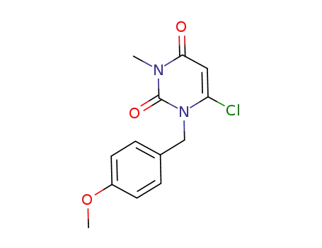 Molecular Structure of 916764-89-1 (6-CHLORO-1-[(4-METHOXYPHENYL)METHYL]-3-METHYL-2,4(1H,3H)-PYRIMIDINEDIONE)