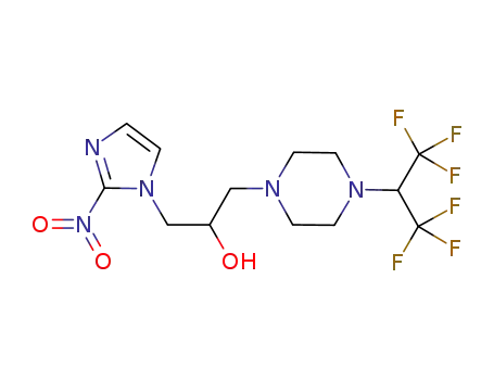 1-(2-hydroxy-3-(N'-1,1,1,3,3,3-hexafluoroisopropylpiperazino))-2-nitroimidazole