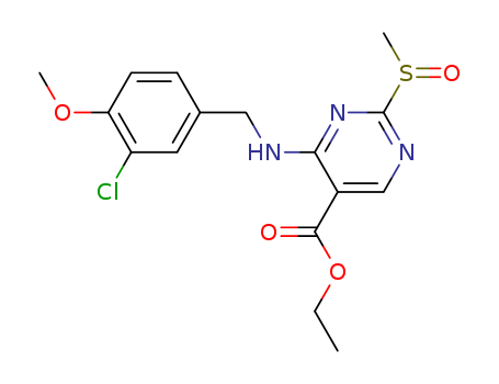 4-(3-chloro-4-methoxybenzylamino)-5-ethoxycarbonyl-2-methylsulfinylpyrimidine