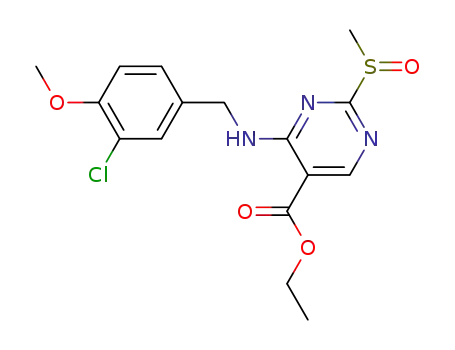 4-(3-chloro-4-methoxybenzylamino)-5-ethoxycarbonyl-2-methylsulfinylpyrimidine