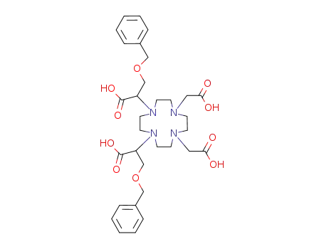 2-[1,4,7,10-tetraaza-4-(1-carboxy-2-benzyloxy-ethyl)-7,10-di(carboxymethyl)-cyclododecane-1-yl]-3-benzyloxypropionic acid