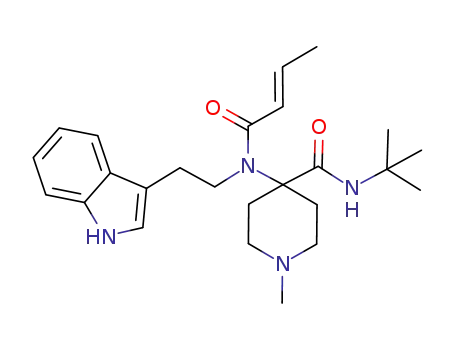 4-{(but-2-enoyl)-[2-(1H-indole-3-yl)ethyl]amino}-1-methylpiperidine-4-carboxylic acid tert-butylamide