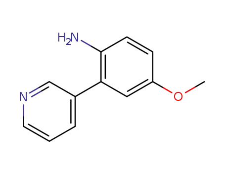 Molecular Structure of 923293-14-5 (Benzenamine, 4-methoxy-2-(3-pyridinyl)-)