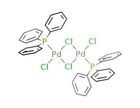 bis(triphenylphosphine)dichloro-μ,.mu'.-dichlorodipalladium(II)