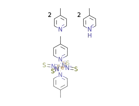 [4-methylpyridinium]2[Fe(isothiocyanate)4(4-methylpyridine)2]*2(4-methylpyridine)