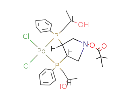 {{P(R,S),3R,4R,P`(R,S)}-1-(t-butoxycarbonyl)-3,4-bis((S)2-hydroxypropylphenylphosphino)pyrrolidine-P,P`}dichloropalladium