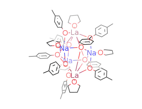 La2Na3(μ4-4-methylphenoxy)3(μ-4-methylphenoxy)6(THF)5
