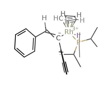 cyclopentadienyl-1,2-diphenylvinyl-iodid-triisopropylphosphine-rhodium(III)
