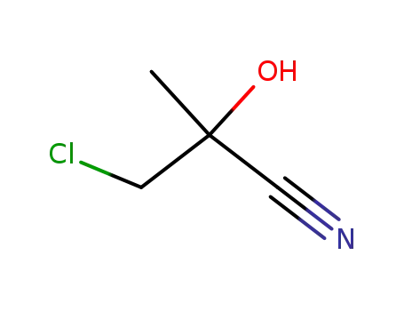 Molecular Structure of 33401-05-7 (3-chloro-2-hydroxy-2-methylpropanenitrile)