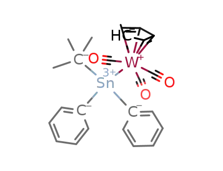 1-tert-butyl-1-((η(5)-cyclopentadienyl)tricarbonyltungsten)diphenyltin