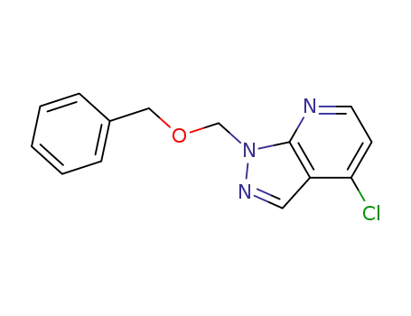 Molecular Structure of 924909-13-7 (1H-Pyrazolo[3,4-b]pyridine, 4-chloro-1-[(phenylmethoxy)methyl]-)
