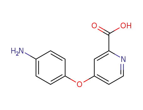 Molecular Structure of 1012058-77-3 (2-Pyridinecarboxylic acid, 4-(4-aMinophenoxy)-)