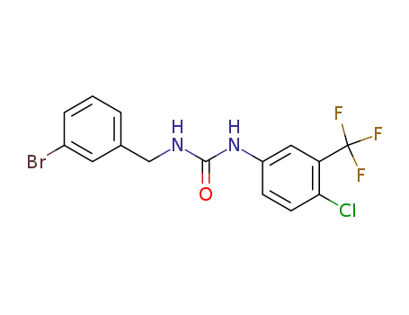 Molecular Structure of 847606-86-4 (Urea, N-[(3-bromophenyl)methyl]-N'-[4-chloro-3-(trifluoromethyl)phenyl]-)