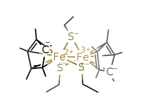 [(η5-pentamethylcyclopentadienyl)Fe(II)(μ2-SEt)3Fe(III)(η5-pentamethylcyclopentadienyl)]