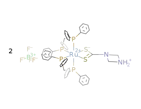 [Ru(bis(diphenylphosphino)methane)2(S2CNC4H8NH2)](BF4)2
