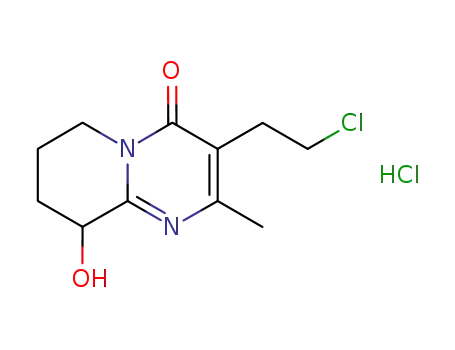 Molecular Structure of 849727-63-5 (3-(2-Chloroethyl)-2-methyl-9-hydroxy--6, 7,8,9-tetrahydro-4H-pyrido [1,2-a] pyrimidin-4-one Hcl)