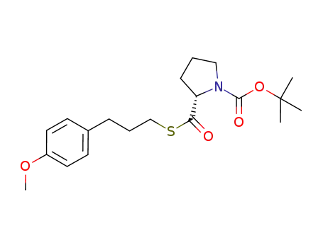 3-(p-methoxyhenyl)-1-mercaptyl N-(tert-butyloxycarbonyl)pyrrolidine-2-carboxylate