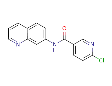 Molecular Structure of 582325-21-1 (3-Pyridinecarboxamide, 6-chloro-N-7-quinolinyl-)