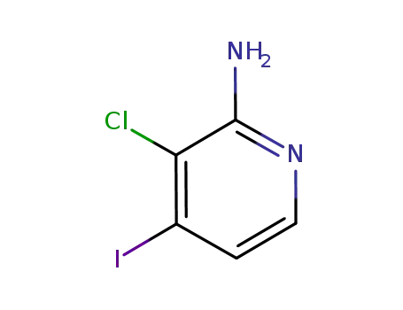 Molecular Structure of 1152617-24-7 ((3-Chloro-4-iodopyridin-2-yl)amine)