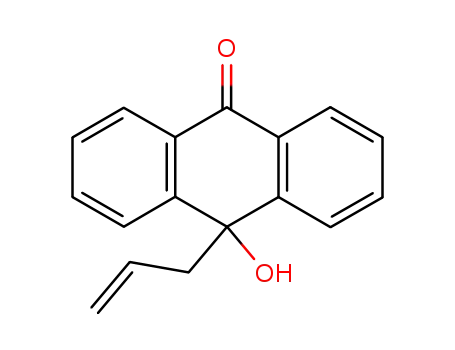 Molecular Structure of 32501-68-1 (9(10H)-Anthracenone, 10-hydroxy-10-(2-propenyl)-)