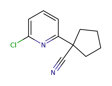 Molecular Structure of 916176-89-1 (1-(6-chloro-2-pyridinyl)Cyclopentanecarbonitrile)