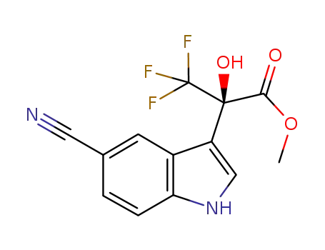 (R)-methyl 2-(5-cyano-1H-indol-3-yl)-3,3,3-trifluoro-2-hydroxypropanoate