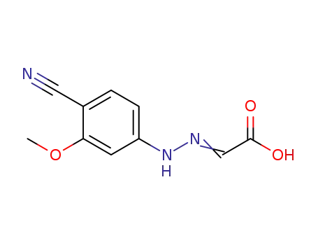 2-(2-(4-cyano-3-methoxyphenyl)hydrazono)acetic acid