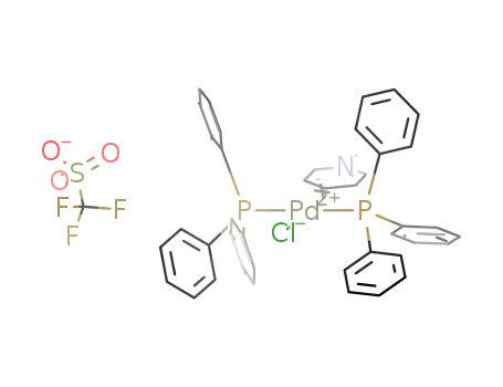 trans-chloro(4-hydro-1-methyl-4-pyridylidene)bis(triphenylphosphine)palladium(II) triflate