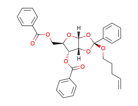 3,5-di-O-benzoyl-α-D-ribofuranose-1,2-(pent-4-enyl orthobenzoate)