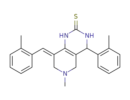 (E)-6-methyl-8-(2-methylbenzylidene)-4-o-tolyl-3,4,5,6,7,8-hexahydropyrido[4,3-d]pyrimidine-2(1H)-thione