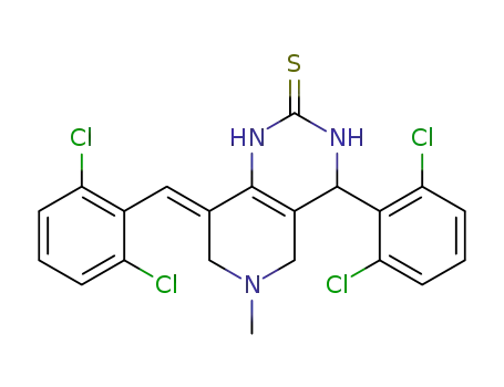 (E)-8-(2,6-dichlorobenzylidene)-4-(2,6-dichlorophenyl)-6-methyl-3,4,5,6,7,8-hexahydropyrido[4,3-d]pyrimidine-2(1H)-thione