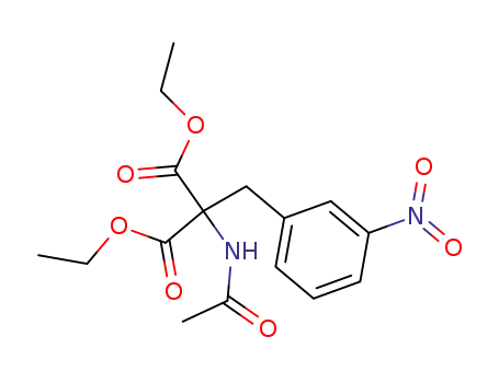 Molecular Structure of 5432-19-9 (diethyl (acetylamino)(3-nitrobenzyl)propanedioate)
