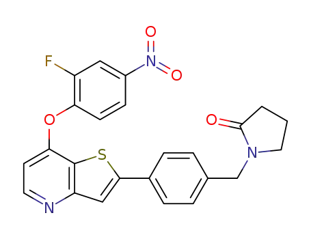1-(4-(7-(2-fluoro-4-nitrophenoxy)thieno[3,2-b]pyridin-2-yl)benzyl)pyrrolidin-2-one