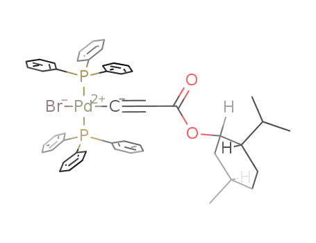 trans-bromo(3-((-)-menthoxy)-3-oxy-1-propynyl)bis(triphenylphosphine)palladium(II)