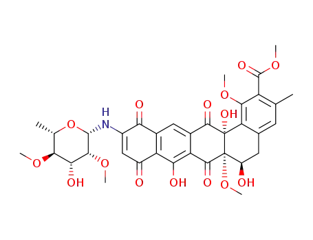 (6R,6aS,14aR)-methyl 6,8,14a-trihydroxy-11-((2S,3R,4R,5R,6S)-4-hydroxy-3,5-dimethoxy-6-methyltetrahydro-2H-pyran-2-ylamino)-1,6a-dimethoxy-3-methyl-7,9,12,14-tetraoxo-5,6,6a,7,9,12,14,14a-octahydrobenzo[a]tetracene-2-carboxylate