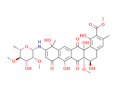 (6R,6aS,14aR)-methyl 1,6,8,12,14a-pentahydroxy-11-((2S,3R,4R,5R,6S)-4-hydroxy-3,5-dimethoxy-6-methyltetrahydro-2H-pyran-2-ylamino)-6a-methoxy-3,12-dimethyl-7,9,14-trioxo-5,6,6a,7,9,12,14,14a-octahydrobenzo[a]tetracene-2-carboxylate
