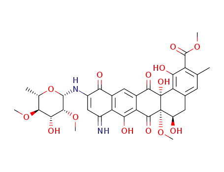 (6R,6aS,14aR)-methyl 1,6,8,14a-tetrahydroxy-11-((2S,3R,4R,5R,6S)-4-hydroxy-3,5-dimethoxy-6-methyltetrahydro-2H-pyran-2-ylamino)-9-imino-6a-methoxy-3-methyl-7,12,14-trioxo-5,6,6a,7,9,12,14,14a-octahydrobenzo[a]tetracene-2-carboxylate