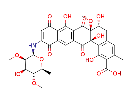 (6R,6aS,14aR)-1,6,8,14a-Tetrahydroxy-11-((2S,3R,4R,5R,6S)-4-hydroxy-3,5-dimethoxy-6-methyltetrahydro-2H-pyran-2-ylamino)-6a-methoxy-3-methyl-7,9,12,14-tetraoxo-5,6,6a,7,9,12,14,14a-octahydrobenzo[a]tetracene-2-carboxylic acid