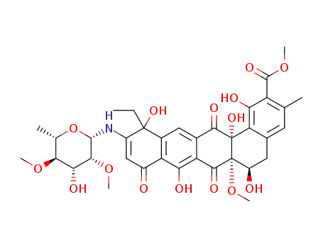 (6R,6aS,14aR)-methyl 12-ethyl-1,6,8,12,14a-pentahydroxy-11-((2S,3R,4R,5R,6S)-4-hydroxy-3,5-dimethoxy-6-methyltetrahydro-2H-pyran-2-ylamino)-6a-methoxy-3-methyl-7,9,14-trioxo-5,6,6a,7,9,12,14,14a-octahydrobenzo[a]tetracene-2-carboxylate
