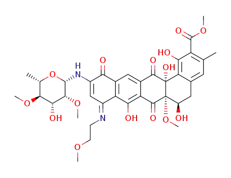 (6R,6aS,14aR,E)-methyl 1,6,8,14a-tetrahydroxy-11-((2S,3R,4R,5R,6S)-4-hydroxy-3,5-dimethoxy-6-methyltetrahydro-2H-pyran-2-ylamino)-6a-methoxy-9-(2-methoxyethylimino)-3-methyl-7,12,14-trioxo-5,6,6a,7,9,12,14,14a-octahydrobenzo[a]tetracene-2-carboxylate