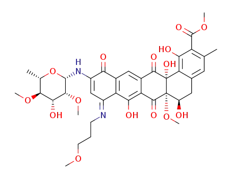 (6R,6aS,14aR,E)-methyl 1,6,8,14a-tetrahydroxy-11-((2S,3R,4R,5R,6S)-4-hydroxy-3,5-dimethoxy-6-methyltetrahydro-2H-pyran-2-ylamino)-6a-methoxy-9-(3-methoxypropylimino)-3-methyl-7,12,14-trioxo-5,6,6a,7,9,12,14,14a-octahydrobenzo[a]tetracene-2-carboxylate