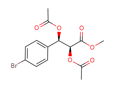 syn-3-methoxy-3-oxo-1-(4-bromophenyl)propane-1,2-diyl diacetate
