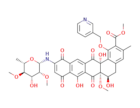 (6R,6aS,14aR)-methyl 6,8,14a-trihydroxy-11-((2S,3R,4R,5R,6S)-4-hydroxy-3,5-dimethoxy-6-methyltetrahydro-2H-pyran-2-ylamino)-6a-methoxy-3-methyl-7,9,12,14-tetraoxo-1-(pyridin-3-ylmethoxy)-5,6,6a,7,9,12,14,14a-octahydrobenzo[a]tetracene-2-carboxylate