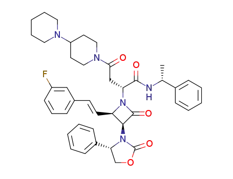 (R)-4-([1,4'-bipiperidin]-1'-yl)-2-((2R,3S)-2-((E)-3-fluorostyryl)-4-oxo-3-((S)-2-oxo-4-phenyloxazolidin-3-yl)azetidin-1-yl)-4-oxo-N-((R)-1-phenylethyl)butanamide