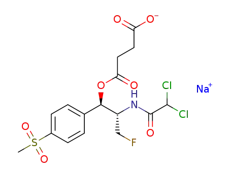 sodium 4-((1R,2S)-2-(2,2-dichloroacetamido)-3-fluoro-1-(4-(methylsulfonyl)phenyl)propoxy)-4-oxobutanoate