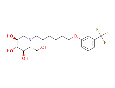 (2R,3R,4R,5S)-2-(hydroxymethyl)-1-(6-(3-(trifluoromethyl)phenoxy)hexyl)piperidine-3,4,5-triol