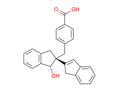 4-(((1S,2S)-2,3-dihydro-1-hydroxy-2-(1H-inden-2-yl)-1H-inden-2-yl)methyl)benzoic acid